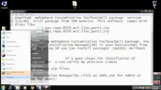 install WebSphere Customization Toolbox (WCT) for  ibm WebServer application server v 8 5 on windows