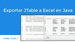 Exportar JTable a Excel en Java netbeans