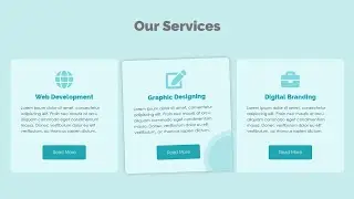 Responsive Our Services Page Using HTML & CSS and JavaScript