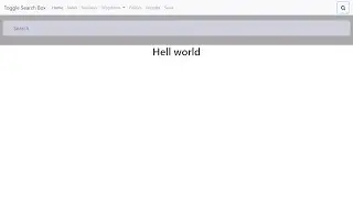 How To Create A Toggle Search Box Javascript and Bootstrap | Javascript media query