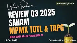 Performa Mantap MPMX, TOTL, & TAPG Q3 2025. Saham Syariah Yang Layak Dilirik!
