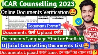 ICAR Counselling🔥•Documents Verification🔥•Counselling Documents List •Documents Format🤩✅