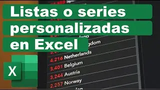 🛠 Configurar listas o series personalizadas en Excel
