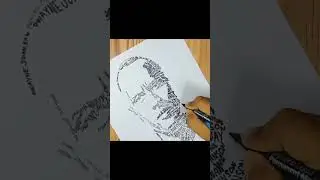 Drawing Dwayne Johnson "The Rock" Typography Art