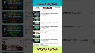 Tyt Ayt Tarih 2023 