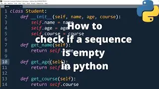 Check if a sequence is empty in python