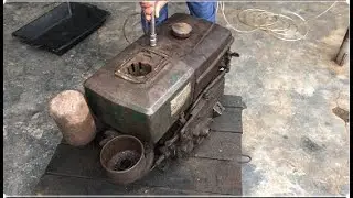 Restoration old D8 diesel engine   Restore and reuse old and rusty R180 diesel engines