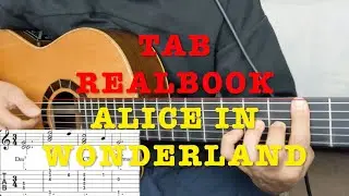 Alice in Wonderland | TAB easy jazz finger style guitar