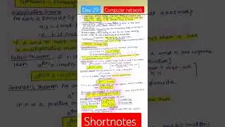 Day 29 computer network shortnotes #shorts