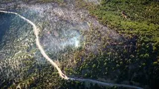 Orman yangınına müdahale eden Jandarma Helikopteri- Turhal