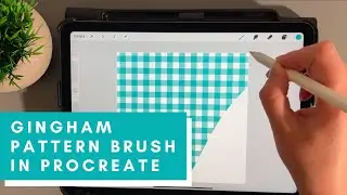 Gingham Pattern Brush in Procreate - Custom Brush