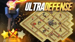 BASE ULTRA DEFENSIVA ANTI 3 ESTRELLAS TH10 | Ultra Defensive TH10 Layout War Base 2019