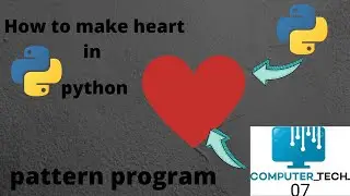 Printing Stars in Heart Shape. Python Pattern Program 