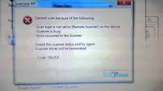 Canon Laser Printer D530: Scanner Error Code 162.0.0  Set to 
