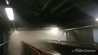 Próba kurtyny mgłowej w Elektrowni Łagisza