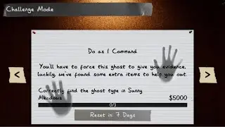 "DO AS I COMMAND". PHASMOPHOBIA WEEKLY CHALLENGE