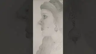 Indian young girl sketch