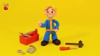 VAULT BOY - polymer clay tutorial by LetsClay WithEwa