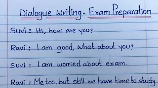 Dialogue writing - Exam Preparation | Conversation Between Students @writingclass9874