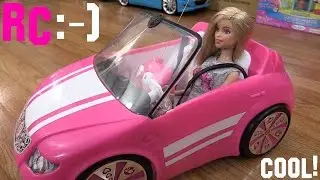Toys for Little Girls: Barbie RC Convertible Car Malibu Avenue - Unboxing and Playtime