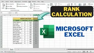 HOW TO CALCULATE RANK IN EXCEL