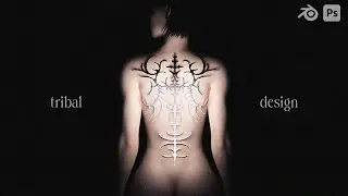 Tribal Backpiece in Blender // Experimenting in Blender [PROCESS VIDEO]
