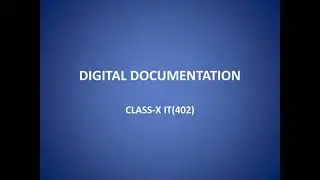 IMPORTANT QUESTION|DIGITAL DOCUMENTATION ADVANCED|CLASS X|IT 402|MCQ