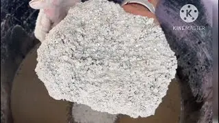 ASMR|| yellow sand cement dry and water crumbling #satisfying