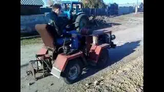 Самодельный Минитрактор 4х4.(покатушки друга 20.10.2012)
