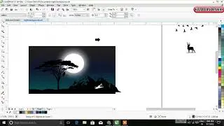 coreldraw x7 tutorial - how to make night background design