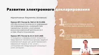 Лекция "Электронное декларирование" (фрагмент)