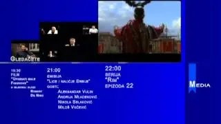 MEDIA TV najava programa Utorak VECE 10 09 2013