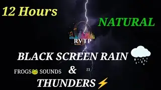 🔴Fall Asleep Easily  with After Rain & Massive Thunder on Black Screen at Night 12 Hours  6th Night