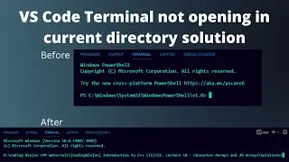 VS Code Terminal not opening in it's current directory problem fixed | Solution | 