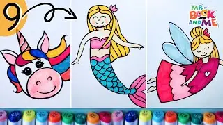 Numbers to Fairytales 🧚‍♀️🧜🦄| How to Draw Fantasy Characters Using Numbers #drawing #howtodraw