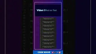 Add a stunning wave effect to your text with HTML, CSS, and JavaScript! 🌊🚀 #CSS #JS #html  #CodeWave