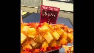 Korean Flaming Hot Cheeto  Potato Corn Dog | Mr. Cow restaurant in the mall.