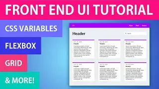 Complete Website in HTML & CSS | Responsive CSS Grid, Flexbox & CSS Variables | Sketch to Code