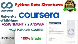 Python Data Structures Assignment 7.2 Solution [Coursera] | Assignment 7.2 Python Data Structures