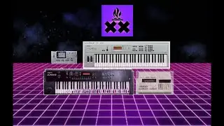 Synthwave music production by Roland MC500 & Yamaha QY100 via MIDI