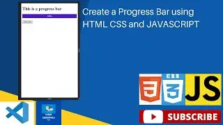 Create a Progress Bar using HTML CSS and JAVASCRIPT #html #css #js #progressbar