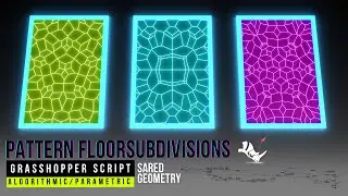 Subdivided floor tiles Algorithmic Computational Rhino & Grasshopper Parametric Architecture