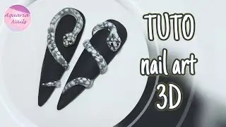 TUTO nail art blooming gel serpent 3D - Technique facile même pour les débutants