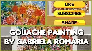 The garden of the king,  gouache painting, 25 X 30;cm on. cotton canvas