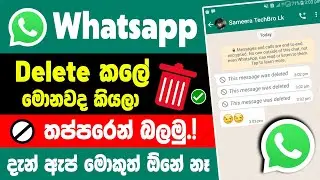 How to read deleted messages on whatsapp without any app sinhala | whatsapp delete message read