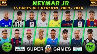 Neymar Face All Version 2009 - 2024 (Sider ◆ CPK) ◆ PES 2021 ◆ أوجه نيمار بيس 2021 