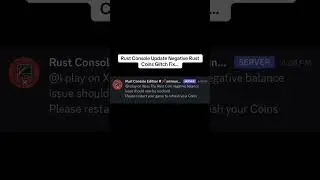 Rust Console Update Negative rust coins glitch fix…