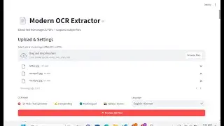 Multi-file OCR App: Extract Text, Handwriting, Tables from PDFs & Images using Tesseract ,easyOCR