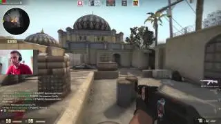 CS: GO: N1ko 1 vs 3 ( потно)