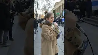 Диана Исакова. Выступление на митинге в Тбилиси